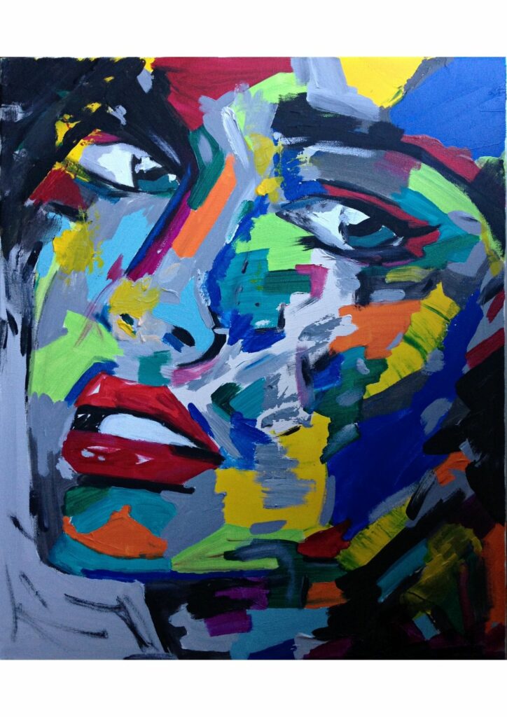 visage acrylique